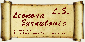 Leonora Surdulović vizit kartica